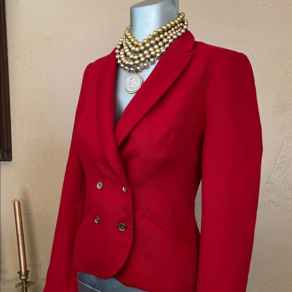 Zara TRF Collection Red Elegant Blazer.  Sz S